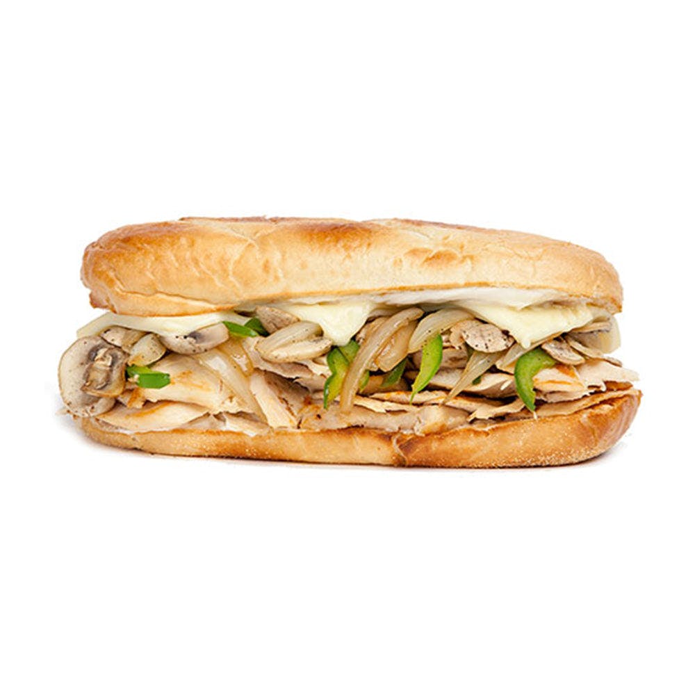 Order Chicken Cheese Steak Sub - Half 8" food online from Mano's Pizza store, Annandale on bringmethat.com