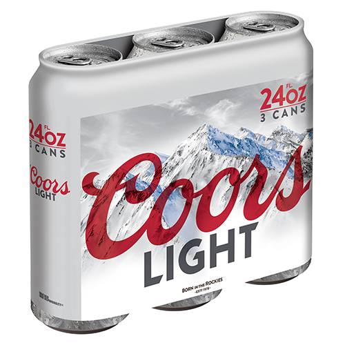 Order Coors Light Can - 24 oz Cans/3 Pack food online from Bottle Shop & Spirits store, Los Alamitos on bringmethat.com