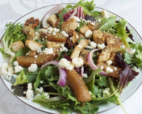 Order Spring Mix Salad with Roasted Pears food online from Crepeexpress store, Oakland on bringmethat.com
