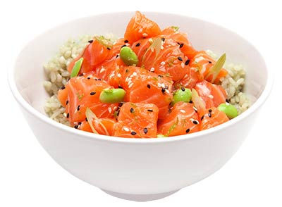 Order Spicy Yuzu Salmon Bowl food online from Go Fish Poke store, Dallas on bringmethat.com