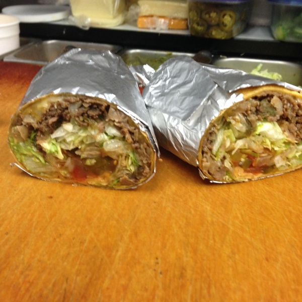 Order Philly Cheese Steak Burrito food online from Sandwich Stop store, San Diego on bringmethat.com