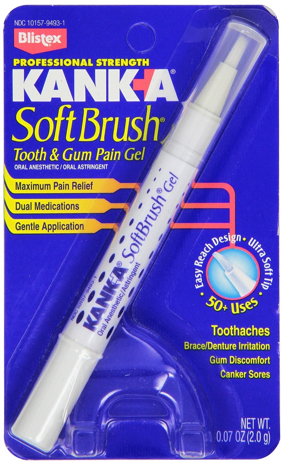 Order Blistex Kank-A SoftBrush Tooth & Gum Pain Gel, Professional Strength - 0.07 oz food online from Rite Aid store, PAULSBORO on bringmethat.com