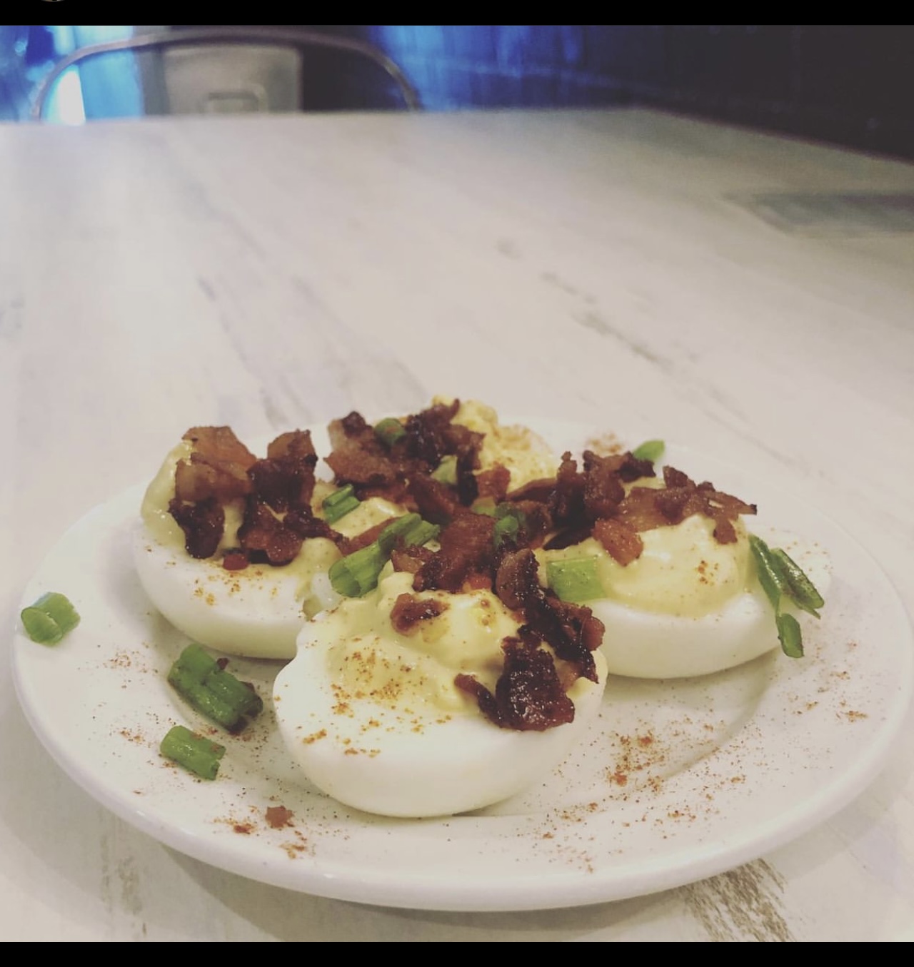 Order Homemade Bacon & Ranch Deviled Eggs  food online from Anchor Allie’s store, Virginia Beach on bringmethat.com