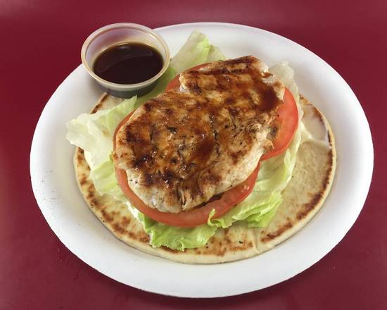 Order 7. Teriyaki Chicken on Pita food online from Michael's Burgers store, Canoga Park on bringmethat.com