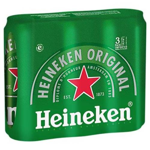 Order Heineken Cans - 24 oz Cans/3 Pack food online from Bottle Shop & Spirits store, Los Alamitos on bringmethat.com