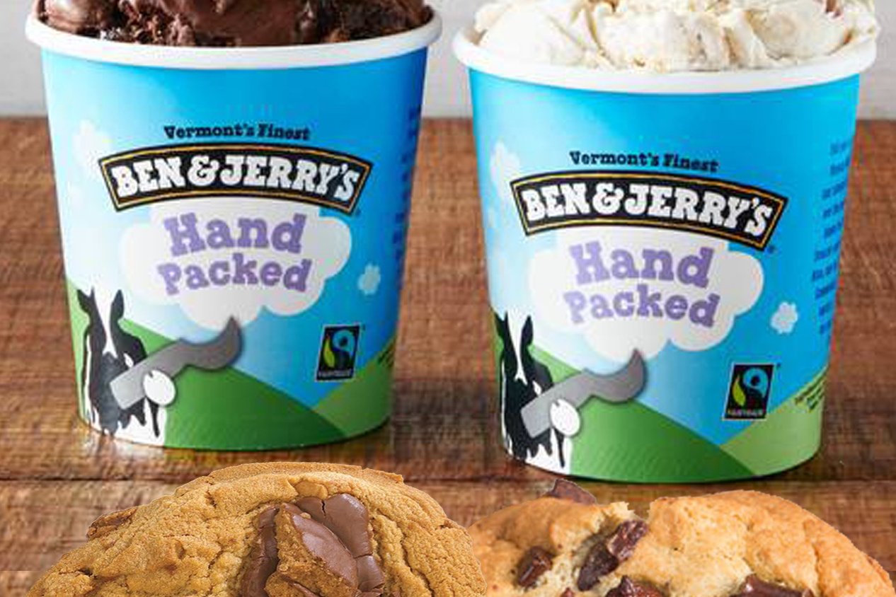 Order 2 Pints + 2 Cookies food online from Ben & Jerry's store, Plano on bringmethat.com