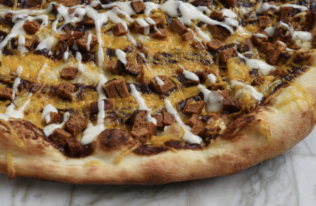 Order Vegan BBQChickenCheddarRanch food online from Dimo's Pizza store, Chicago on bringmethat.com