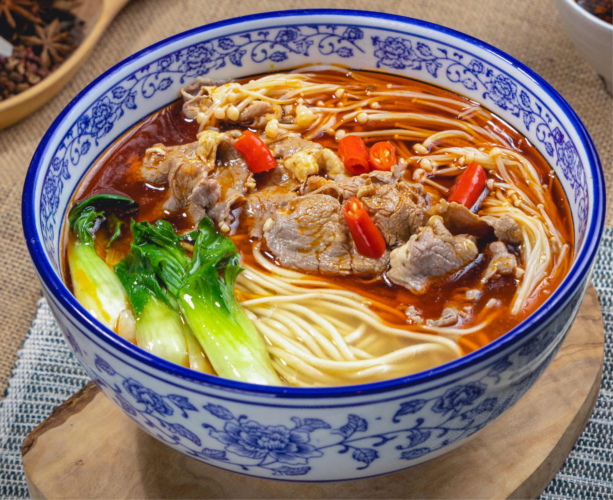 Order Spicy&Numbing Soup Noodle with Beef food online from Northern Cafe store, Los Angeles on bringmethat.com