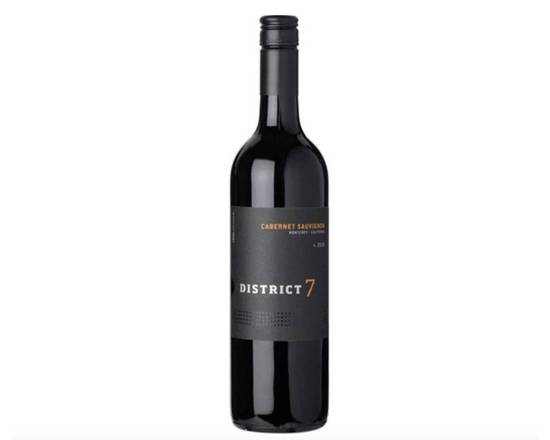 Order District 7 Cabernet Monterey, 750mL wine (13.0% ABV) food online from Cold Spring Liquor store, Liberty Hill on bringmethat.com