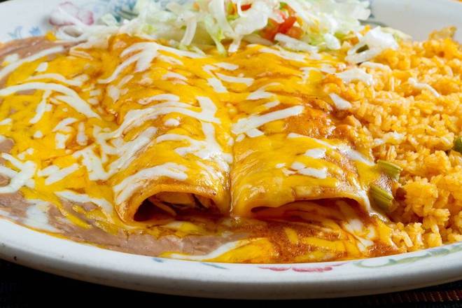 Order Cheese Enchiladas (2 pcs) food online from Betos Mexican Food store, Salt Lake City on bringmethat.com