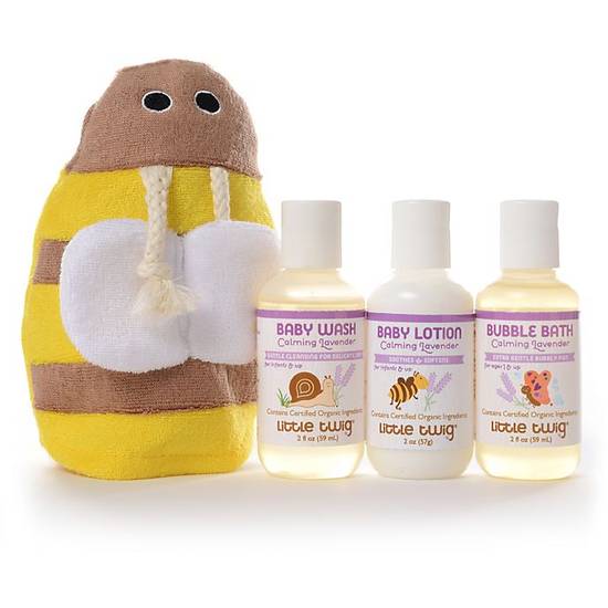 Order Little Twig Travel Basics & Bee Mit Set in Lavender food online from Buybuy Baby store, Whitehall on bringmethat.com