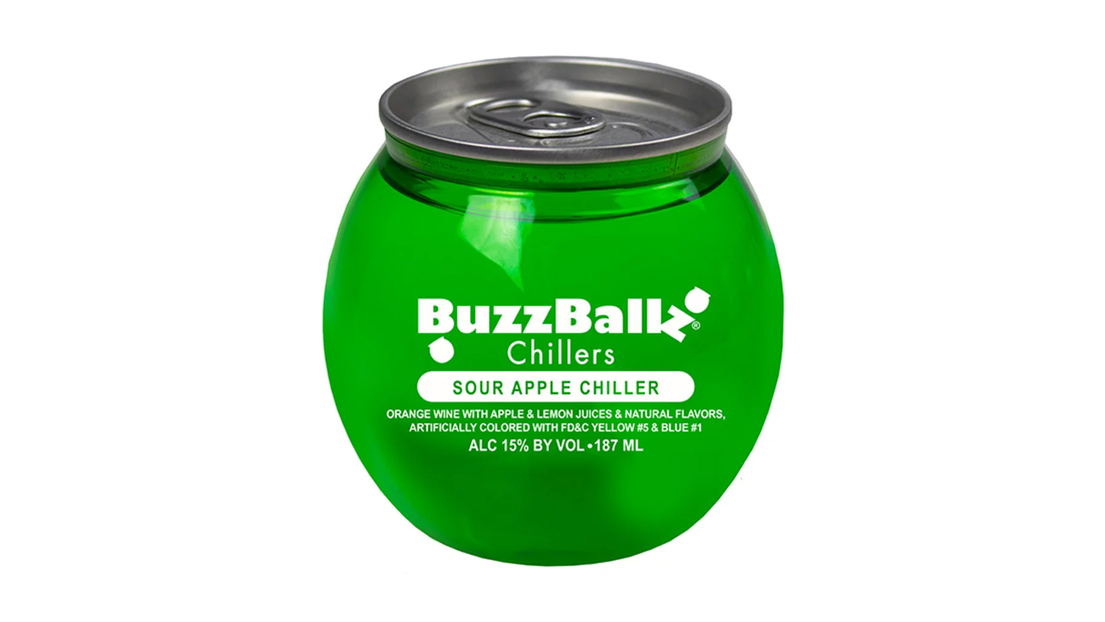 Order Buzz Balls Chillers Sour Apple 187ml food online from Extramile store, Desert Hot Springs on bringmethat.com