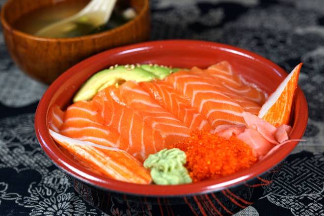 Order Salmon Don food online from Osaka sushi express & fresh fruit smoothies store, Chicago on bringmethat.com