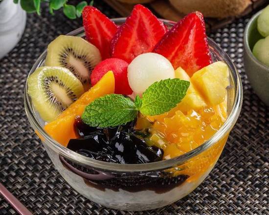 Order Mixed Fruit Grass Jelly food online from Shooting Star Cafe store, Oakland on bringmethat.com