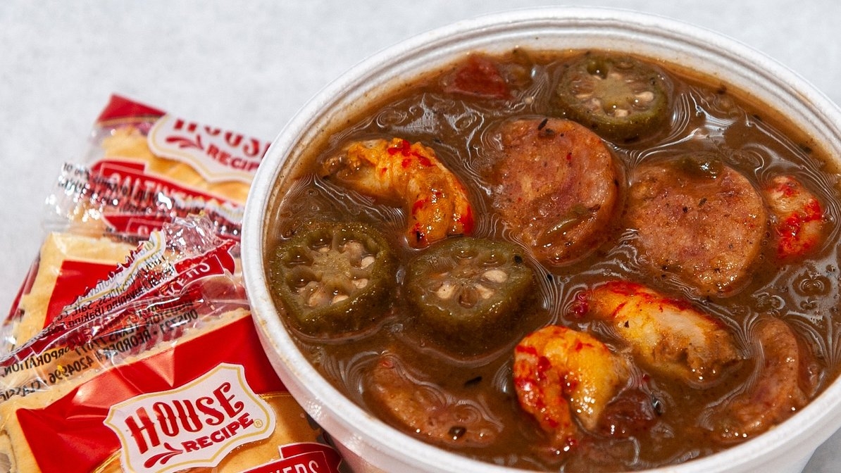 Order Gumbo (M) 2 Proteins food online from 7 Spice Cajun Seafood store, Houston on bringmethat.com