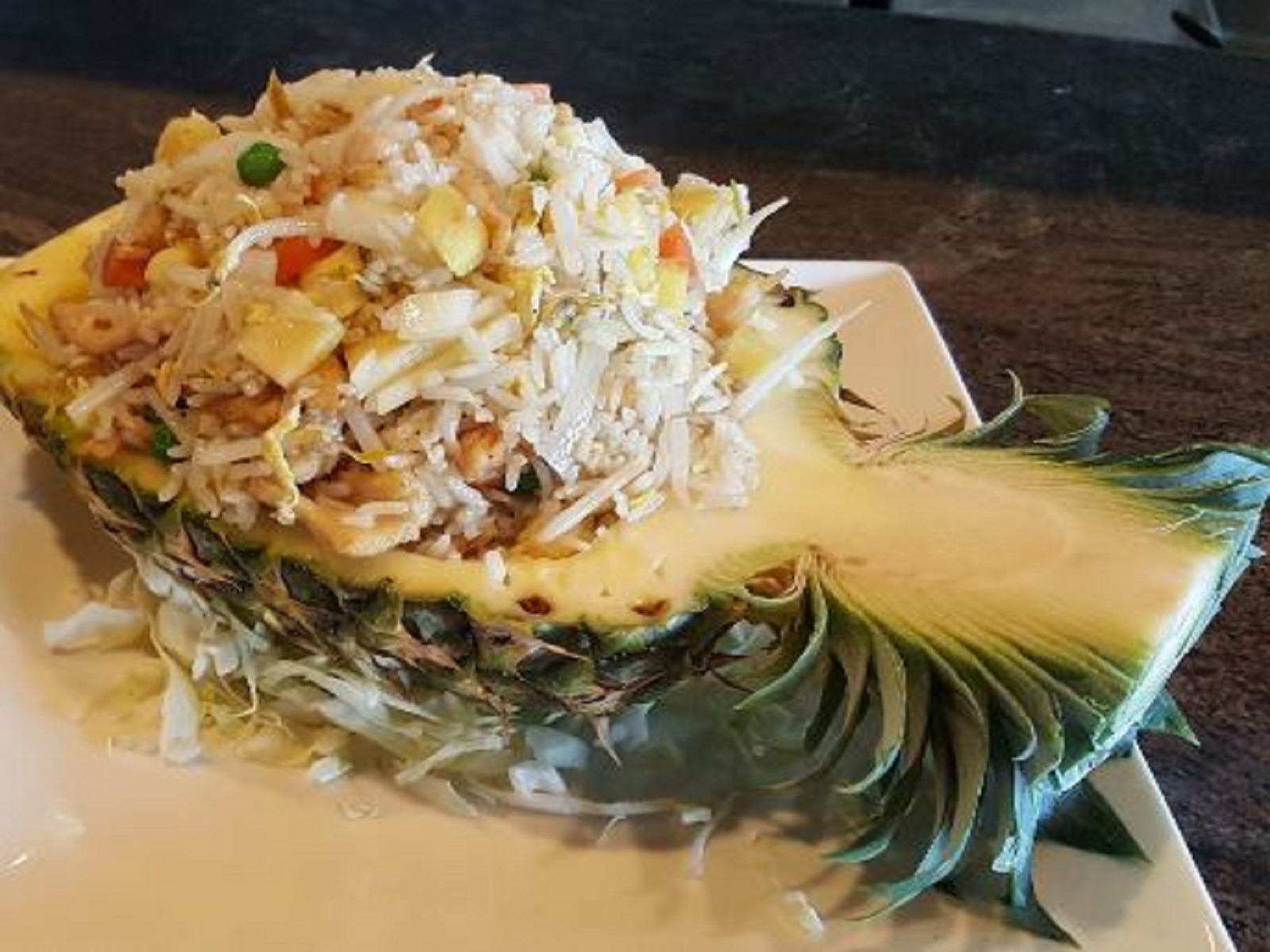 Order Fresh Pineapple Chicken Fried Rice food online from China Wok store, Palm Desert on bringmethat.com