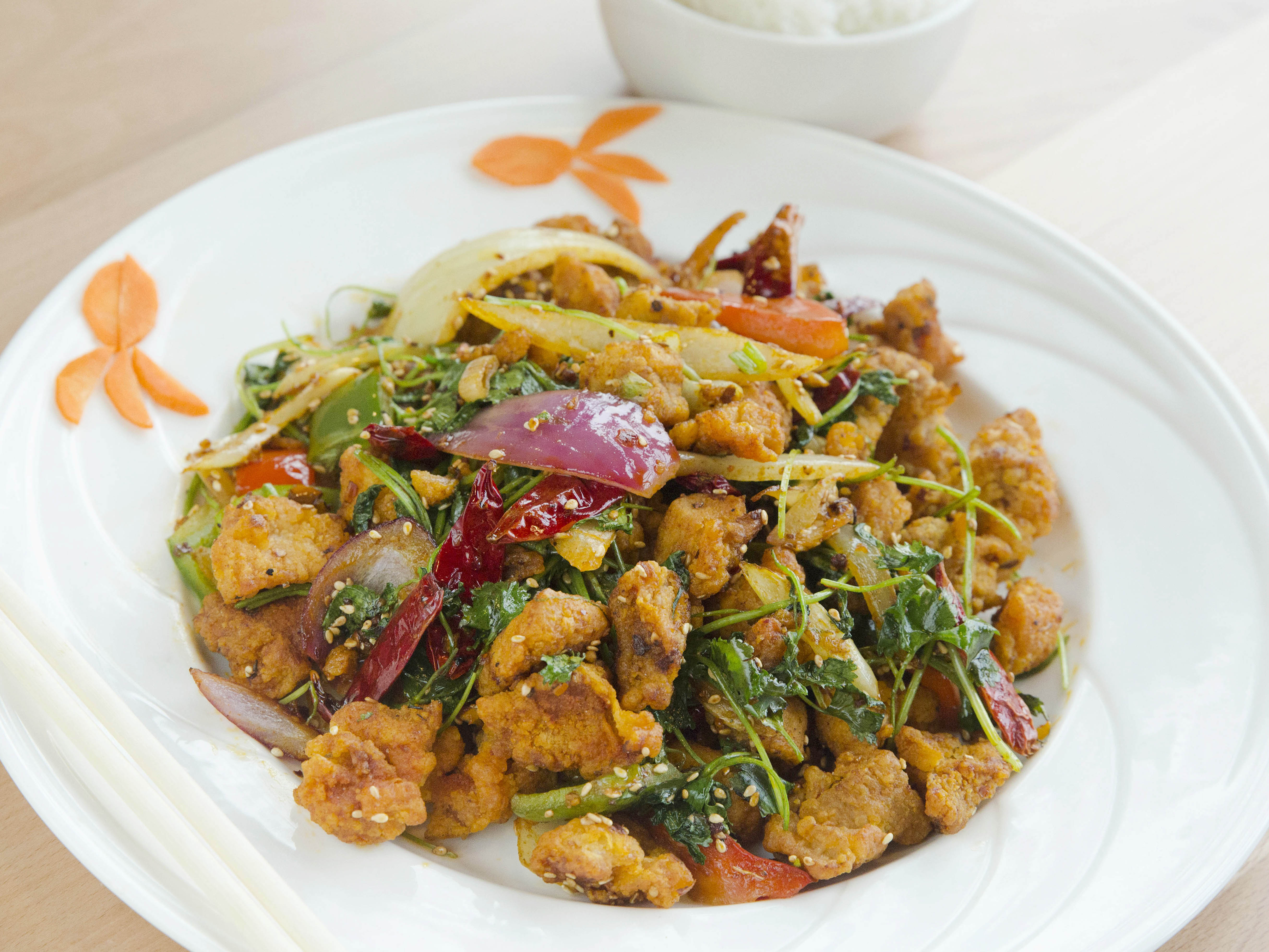 Order Szechuan Chicken food online from Little Gingko Asian Cafe store, Denver on bringmethat.com