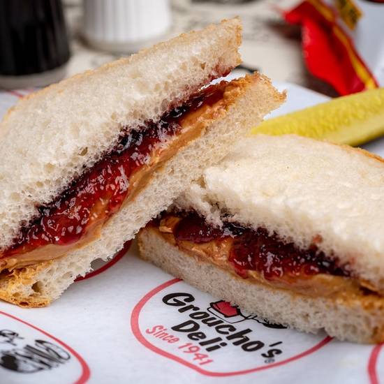 Order *PB&J food online from Groucho's Deli store, Columbia on bringmethat.com