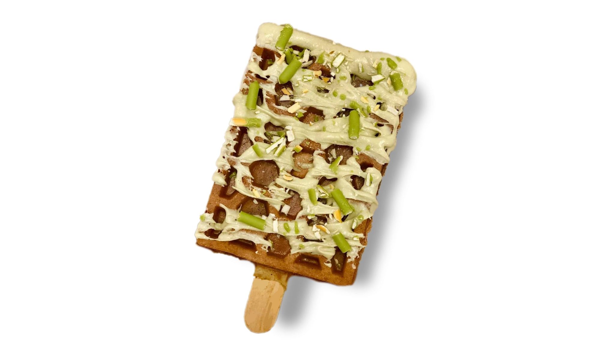 Order Matcha Monster Waffle food online from B's In a Pod store, McAllen on bringmethat.com