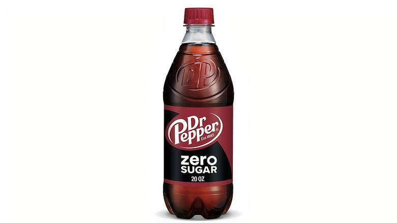 Order Dr Pepper Soda Zero Sugar - 20 oz bottle food online from Mac On 4th store, Alton on bringmethat.com