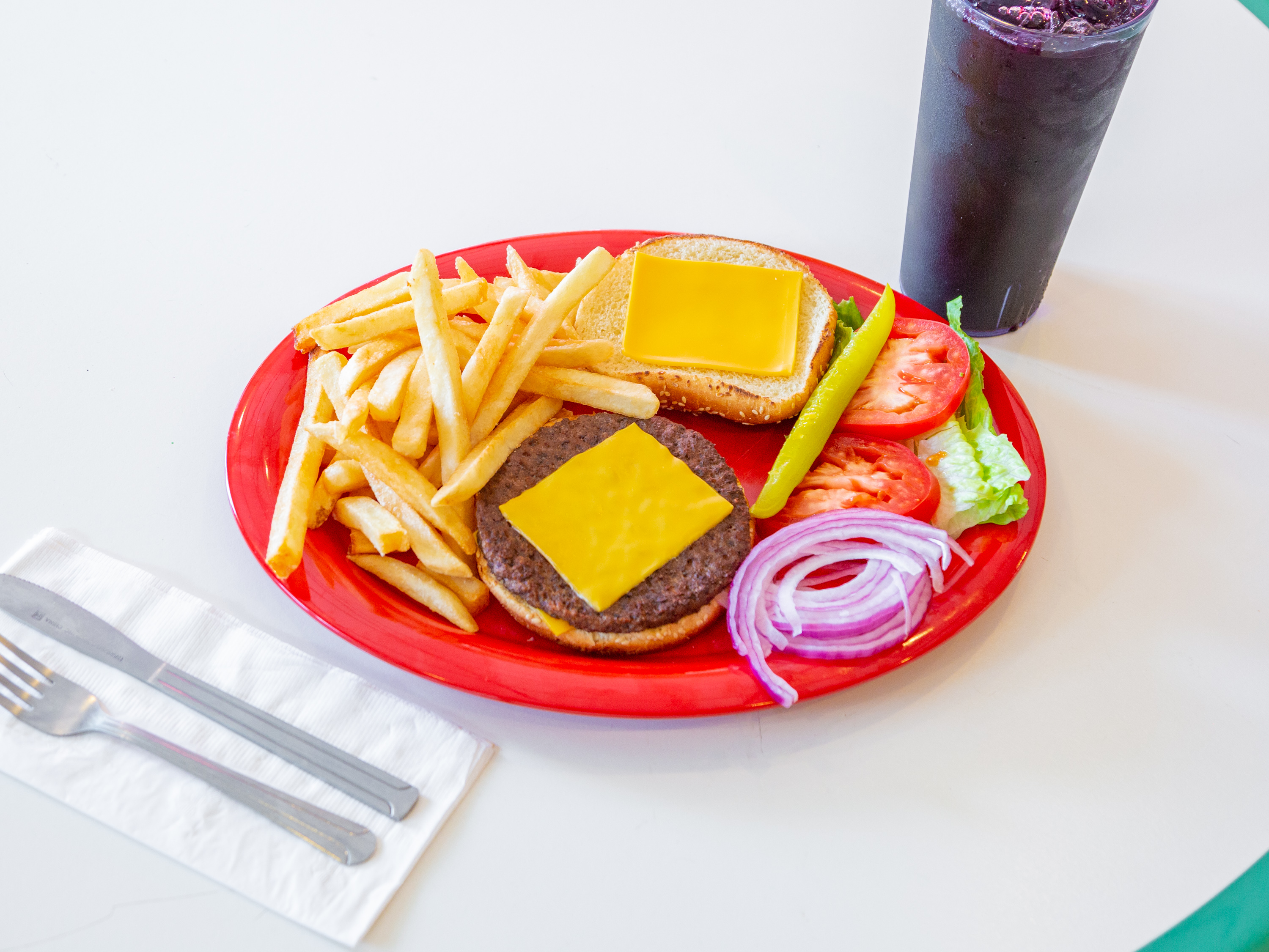 Order Cheeseburger food online from Temax Garden Café store, Chicago on bringmethat.com