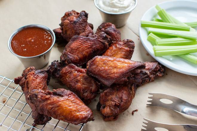 Order Hickory Smoked Wings food online from Wings And Rings store, Milford on bringmethat.com