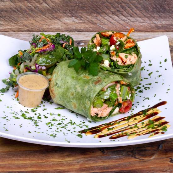 Order DIJON SALMON  WRAP food online from The Protein Source store, Las Vegas on bringmethat.com