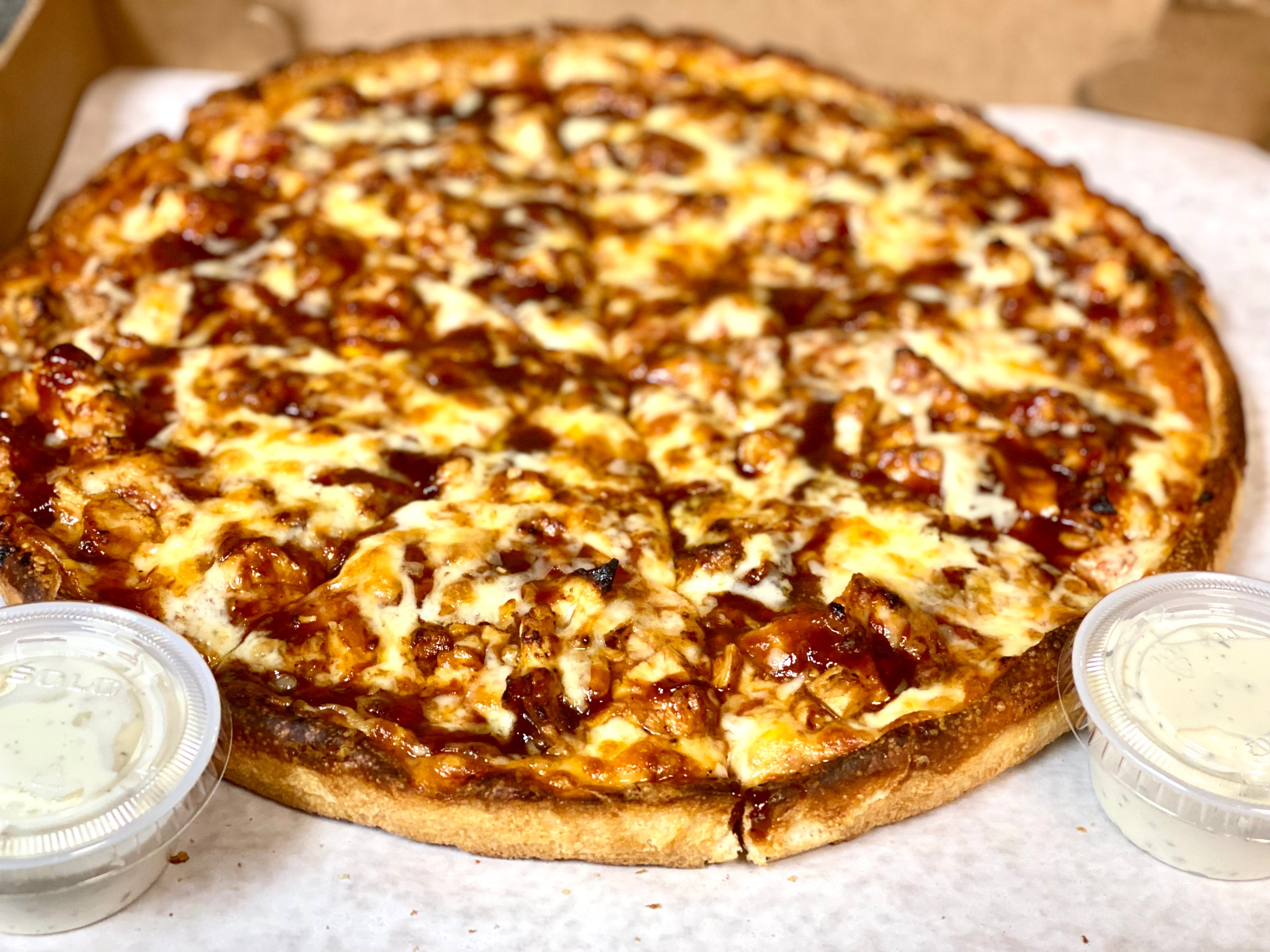 Order BBQ Chicken Pizza - Small food online from Royal Pizza store, Norwood on bringmethat.com