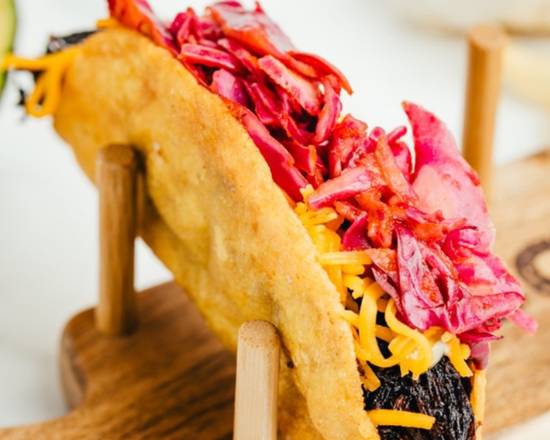 Order Brisket Taco food online from The Fried Taco store, Edmond on bringmethat.com
