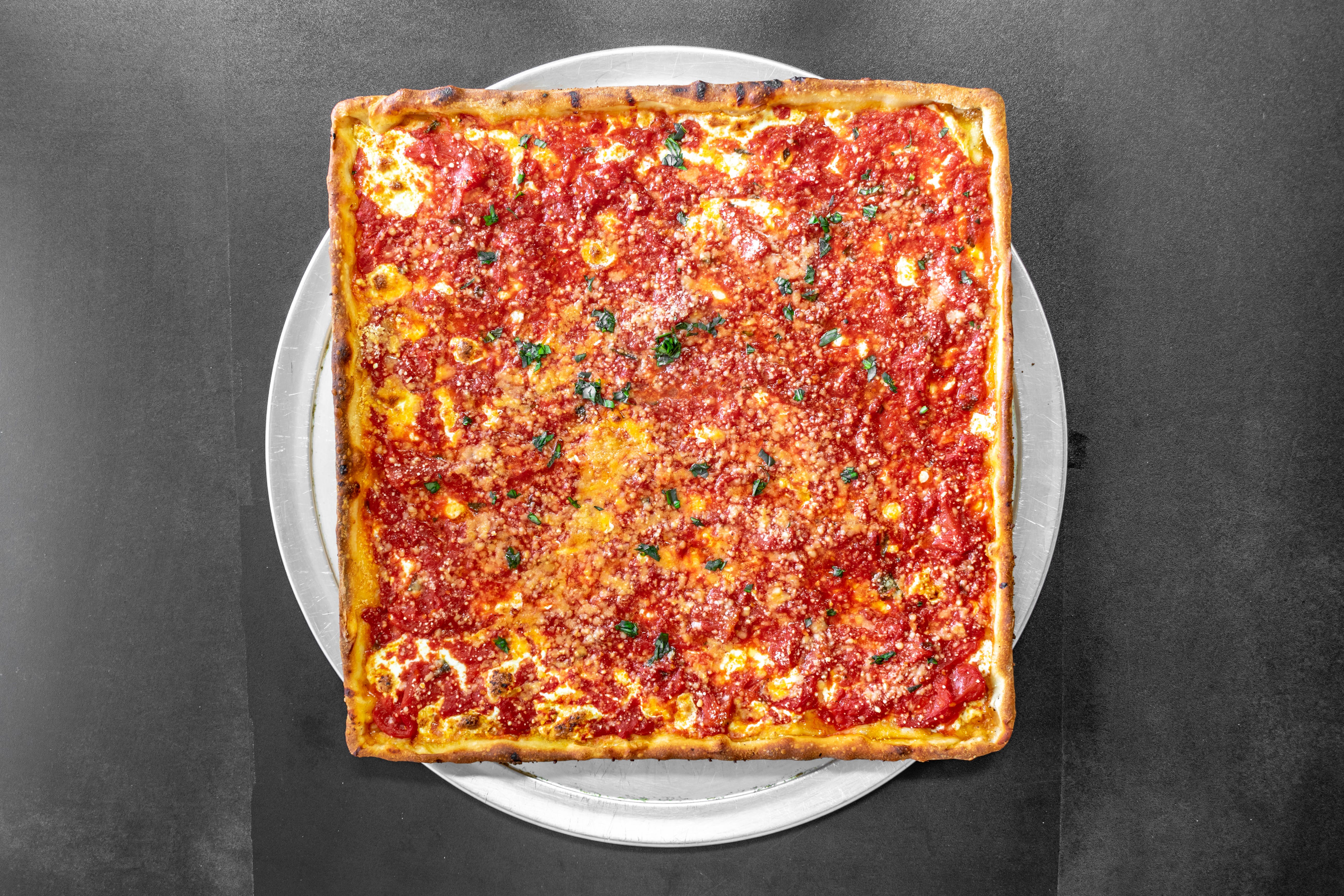 Order Grandma Sicilian Pizza - Large 16" (12 Slices) food online from J & S Pizza store, South Amboy on bringmethat.com