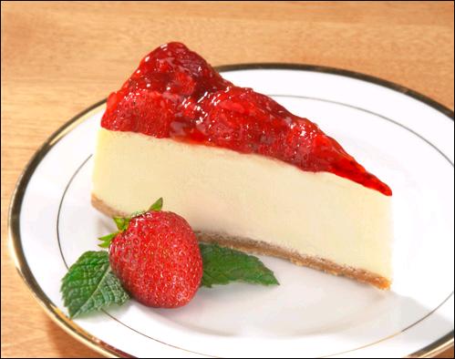 Order Slice of Gourmet Cream Cheese Cheesecake food online from E & L Bakery store, Bronx on bringmethat.com