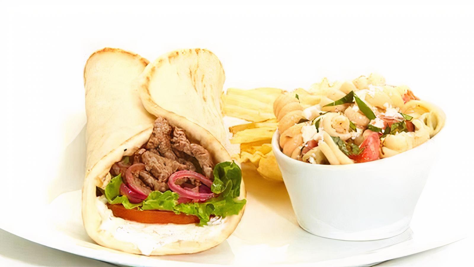 Order Grilled Lamb Gyro food online from Tazikis Mediterranean Cafe store, Denver on bringmethat.com