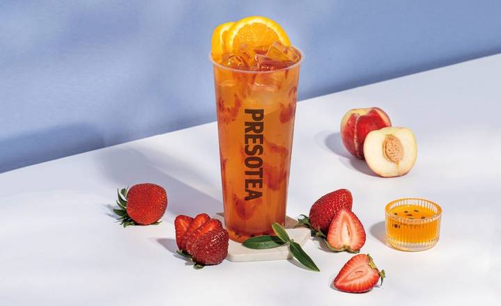 Order Strawberry Fruit Tea food online from Presotea store, Commerce Charter Township on bringmethat.com