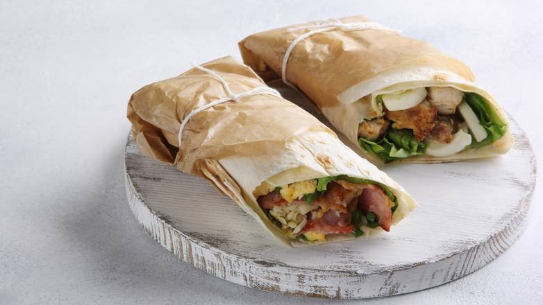 Order Grilled Chicken and Bacon Pita Wrap food online from Planet Earth Salad store, Detroit on bringmethat.com