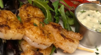 Order Smoked Pepper Shrimp Skewers food online from The Smiling Moose store, Cranberry Township on bringmethat.com