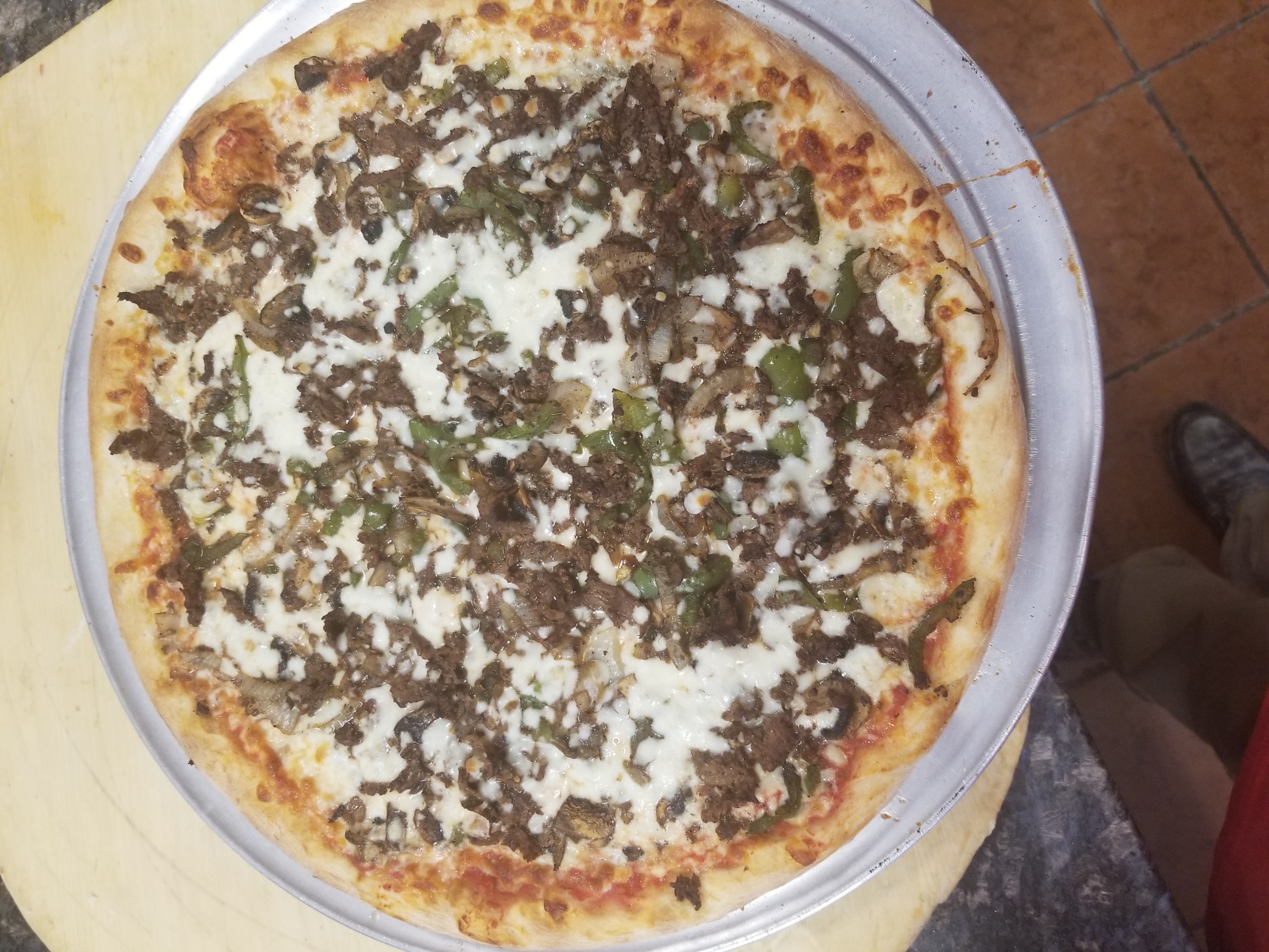 Order Supreme Steak Pizza food online from Mona Lisa Pizza & Grill store, Cambridge on bringmethat.com