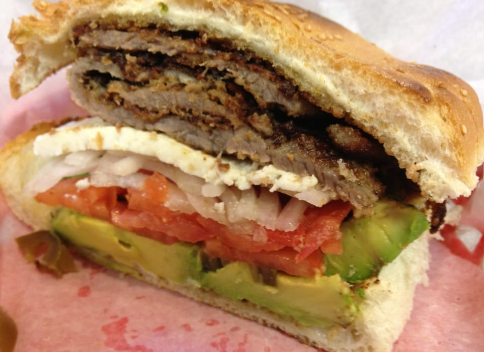 Order Milanesa Beef Torta food online from Don Betos Tacos store, Clayton on bringmethat.com