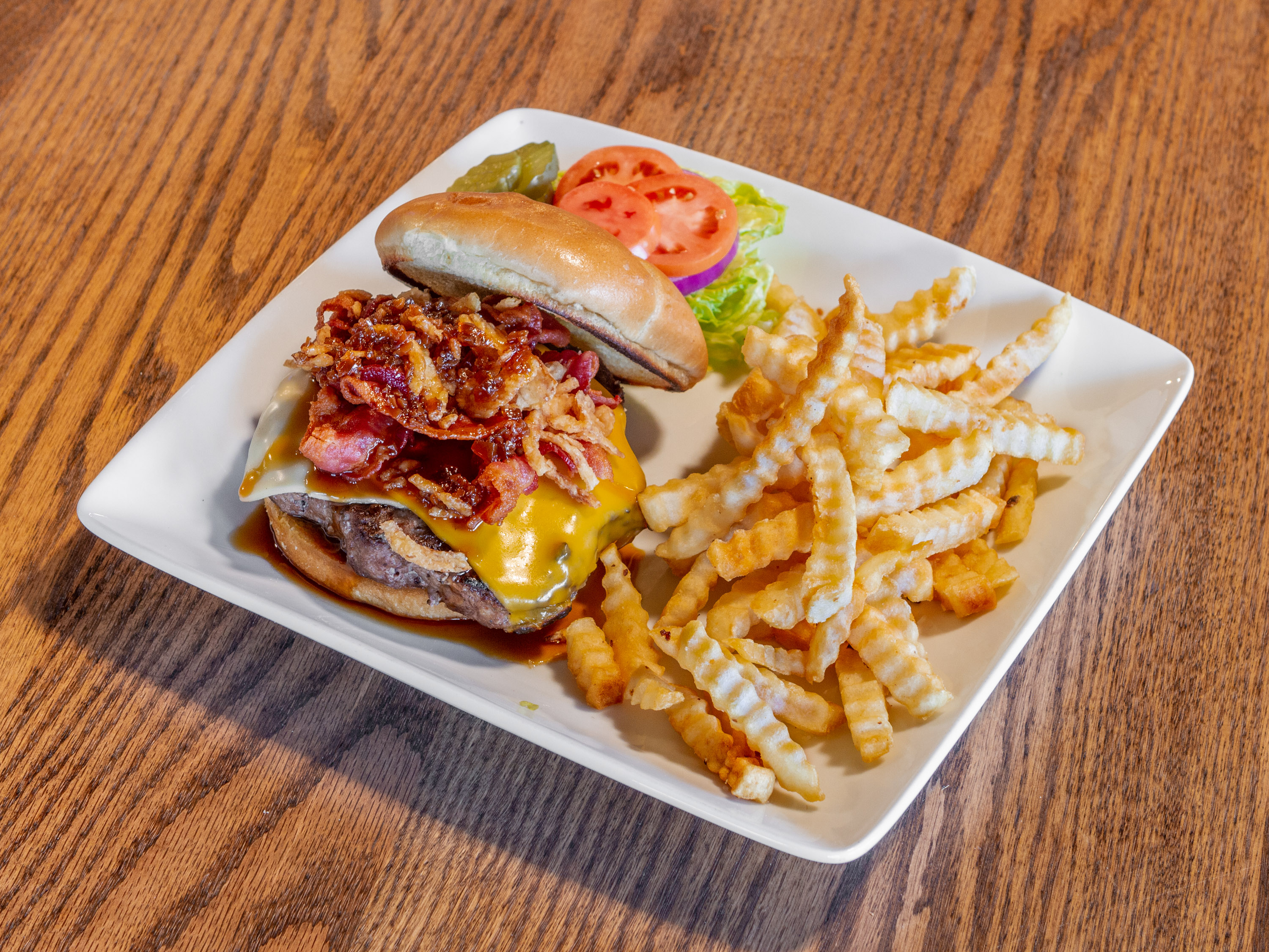 Order Jack Daniels Burger food online from Paradise Pub store, Martinsville on bringmethat.com
