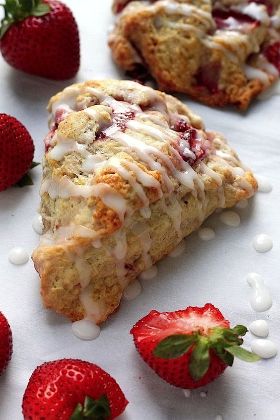Order Strawberry Scones food online from Miss Hickory Tea Room store, Strongsville on bringmethat.com