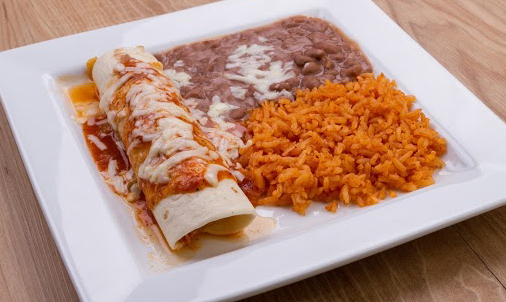 Order Kids Burrito Plate food online from Taqueria Mexico store, Hoover on bringmethat.com