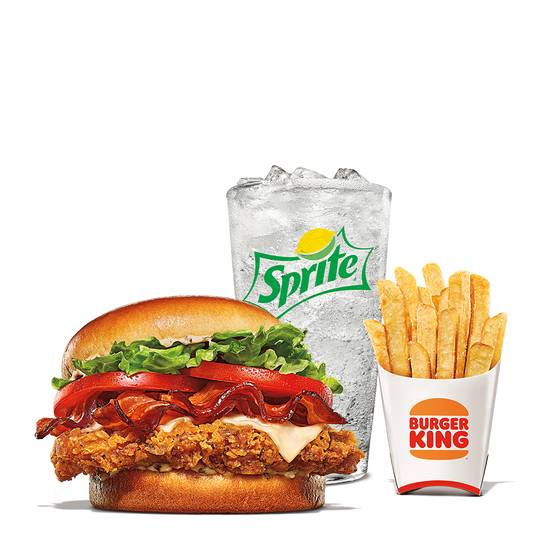 Order Bacon and Swiss Cheese Royal Crispy Chicken Sandwich Meal food online from Burger King store, Portsmouth on bringmethat.com