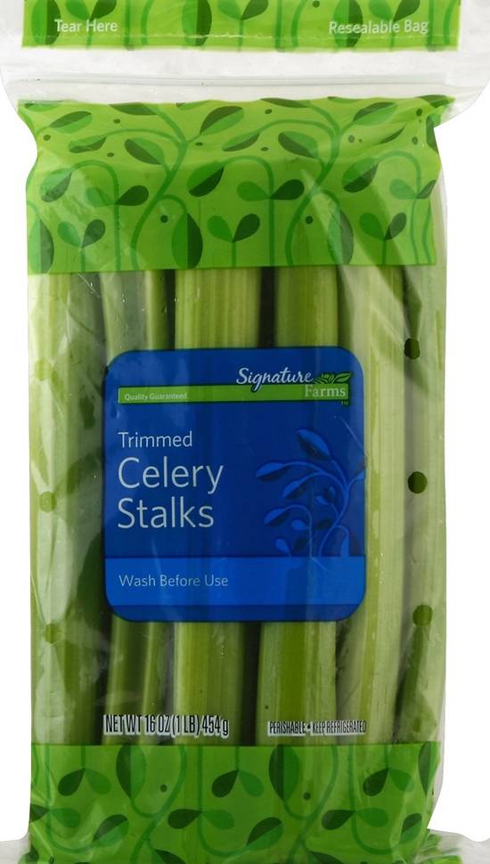 Order Signature Farms · Trimmed Celery Stalks (16 oz) food online from Jewel-Osco store, Des Plaines on bringmethat.com