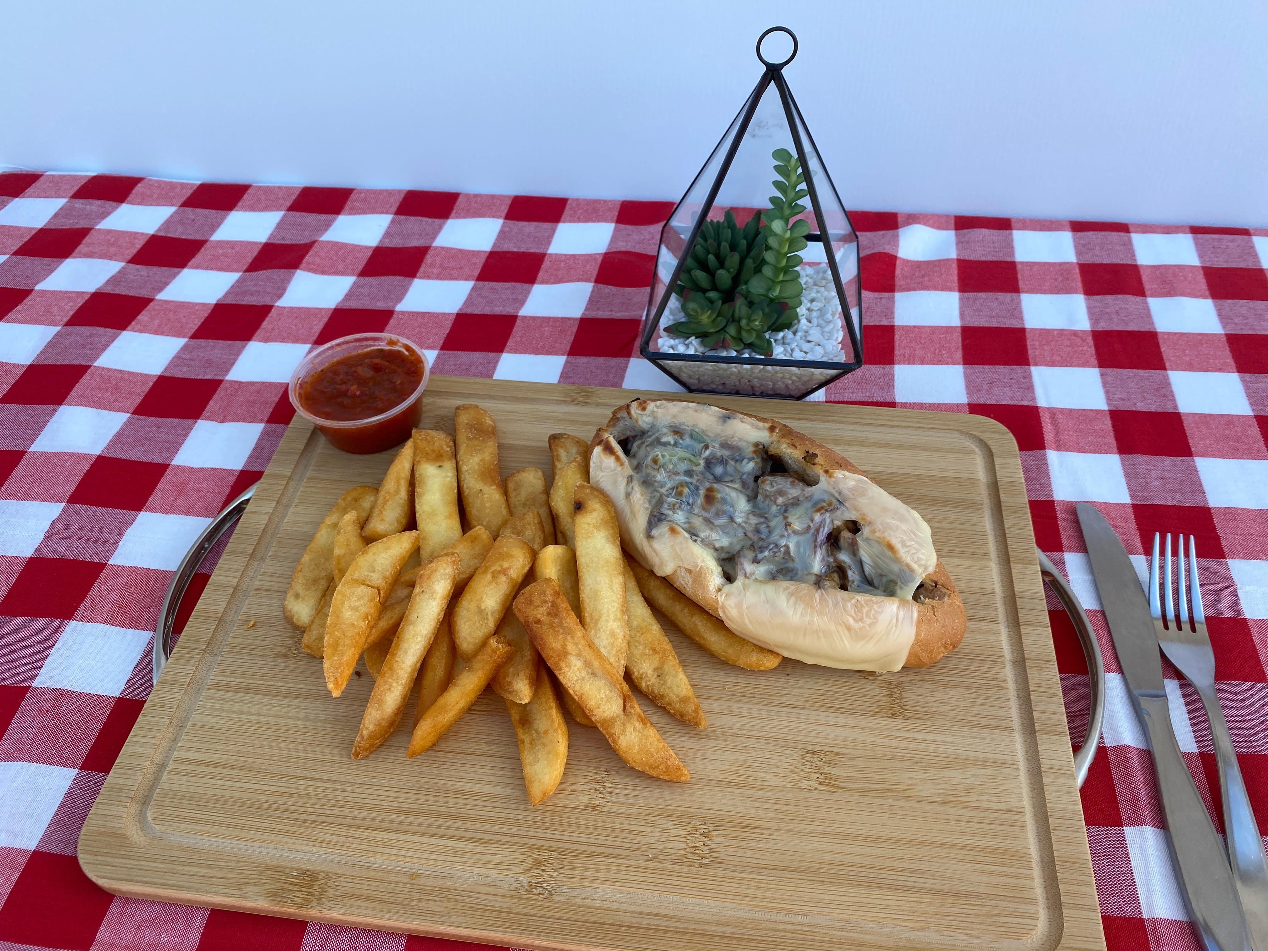 Order Cheese Steak with One Topping - Steak food online from Magura Pizza store, Las Vegas on bringmethat.com