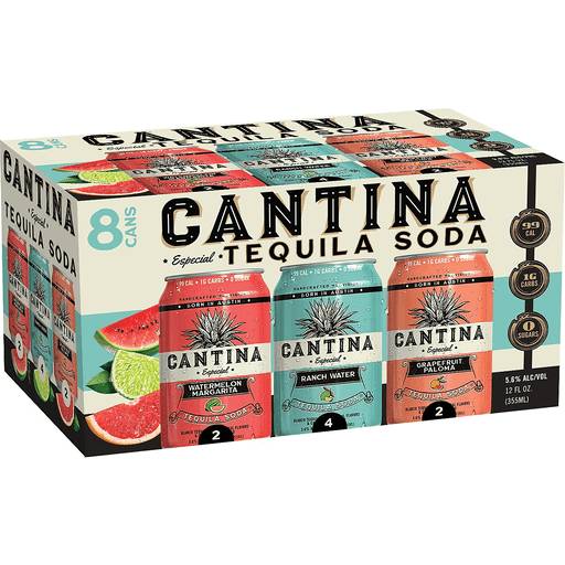 Order Cantina Tequila Variety 8 Pack (8PKC 12 OZ) 141775 food online from Bevmo! store, Ladera Ranch on bringmethat.com