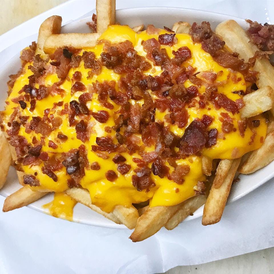Order Bacon & Cheddar Fries - Small food online from Sal Pizza Randa store, Quakertown on bringmethat.com