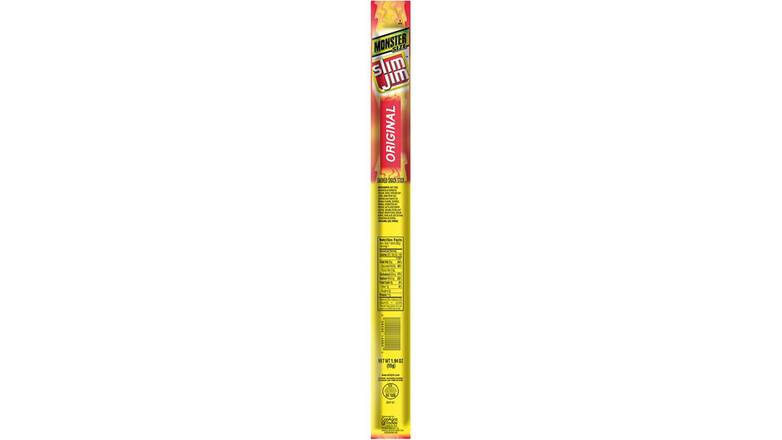 Order Slim Jim Original Monster Smoked Snack Stick, Smoked Meat Stick food online from Red Roof Market store, Lafollette on bringmethat.com