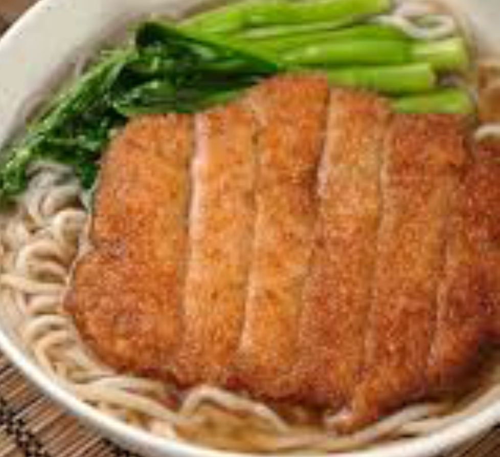 Order Orient House Fried Crispy Chicken Cutlets Noodle Soup 酥炸鸡排汤面 food online from Orient House Chinese Restaurant store, Madison on bringmethat.com