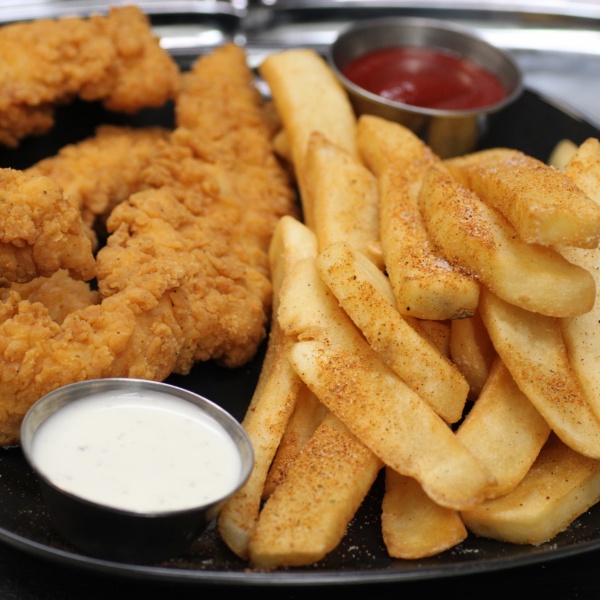 Order Chicken Fingers with Fries food online from Lazeez Indian-Mediterranean Grill store, Las Vegas on bringmethat.com