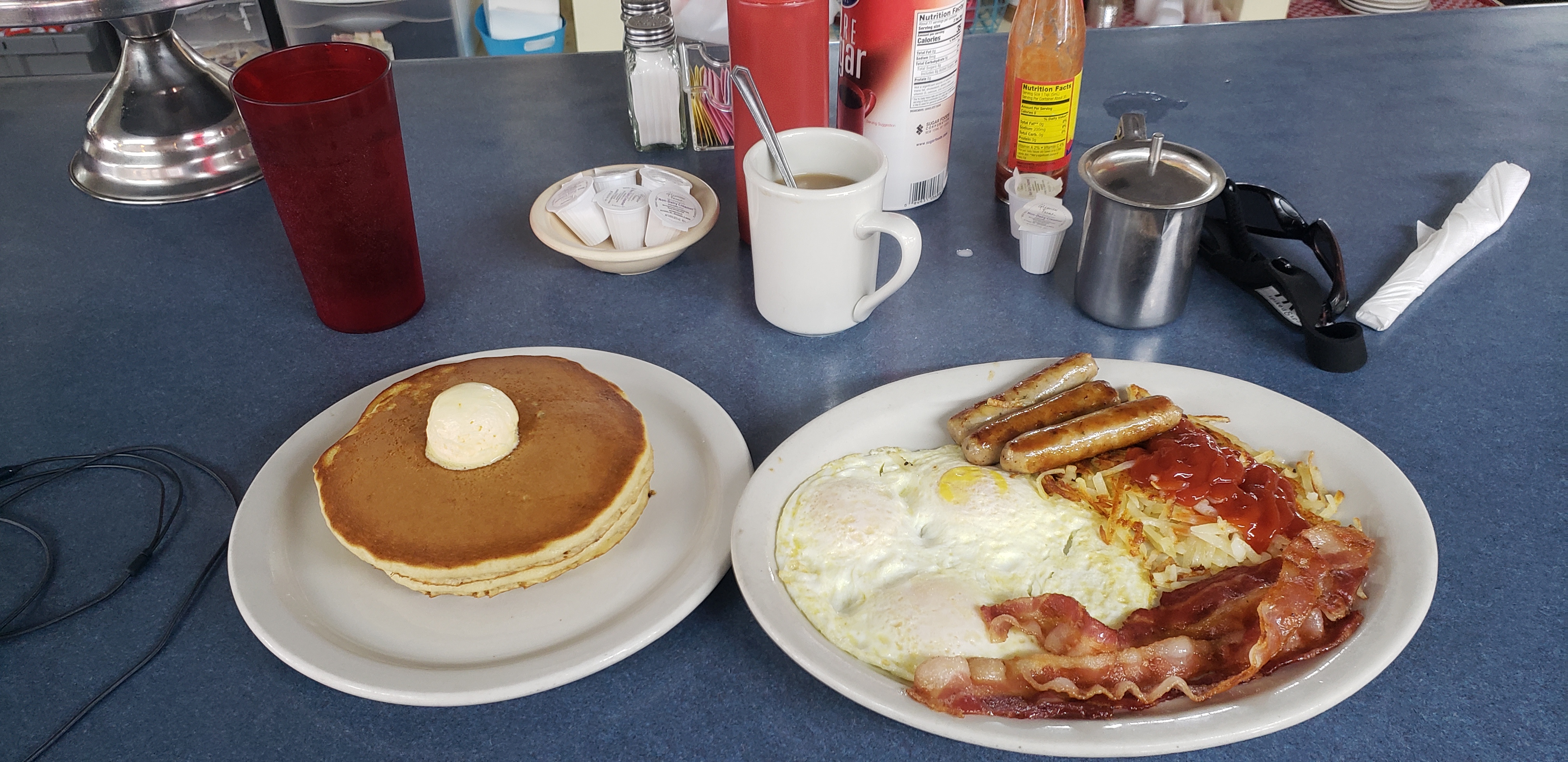 Order Pancake Plate food online from Ok Country Cafe store, Oklahoma City on bringmethat.com
