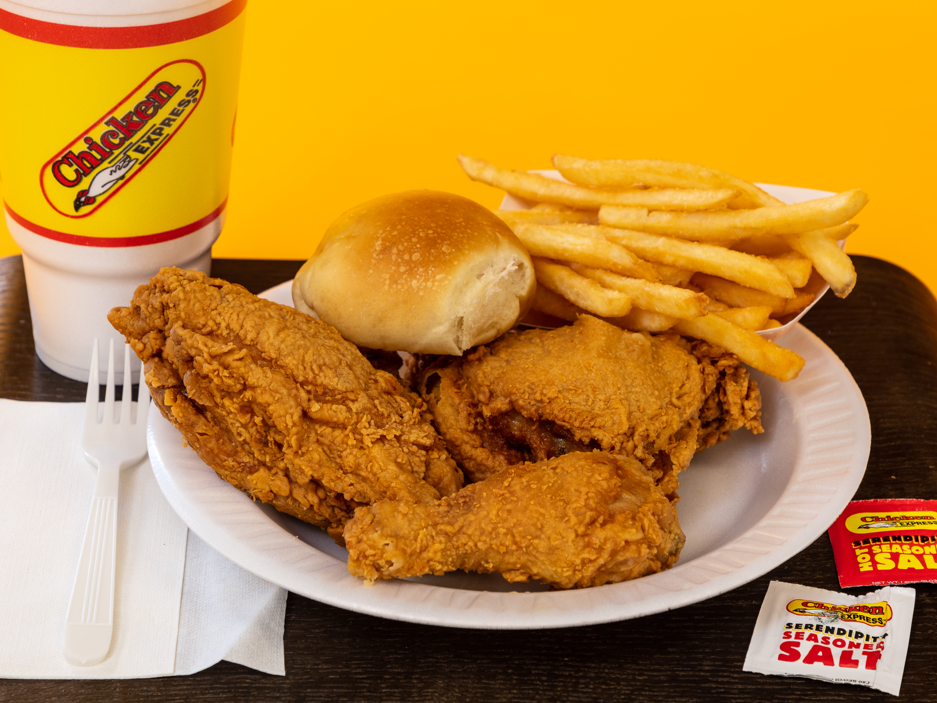 Order 3PC Chicken Combo food online from Chicken Express store, Highland Village on bringmethat.com